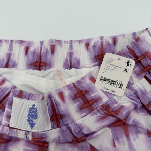 NWT New Free People FP Movement Women's Varsity Blues Printed Shorts Large L - Picture 5 of 6